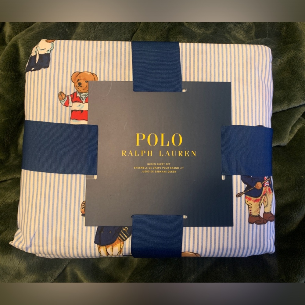 POLO RALPH LAUREN QUEEN SIZE COTTON SHEETS